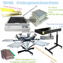 TM-R6k T-Shirt Textile Machine d&#39;impression d&#39;écran 6 couleurs